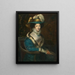 Ritratto di una donna in giacca di velluto blu con bordo in ermellino - Scuola Continentale — quadro incorniciato alla parete