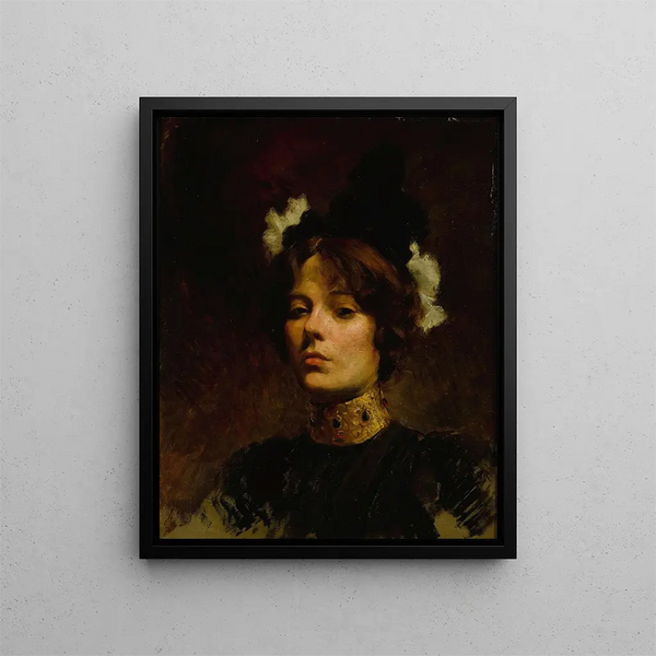 Continental School - Portrait Of A Woman With A Jeweled Collar.webp