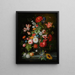 Natura morta con fiori in un vaso di vetro - Scuola Continentale — quadro incorniciato alla parete