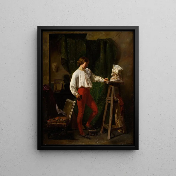 Continental School - Young Sculptor in His Atelier.webp