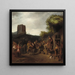 Convivialità vicino all'osteria - Constantijn van Renesse — quadro incorniciato alla parete