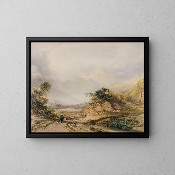Les Pikes de Langdale - Copley Fielding — quadro incorniciato alla parete