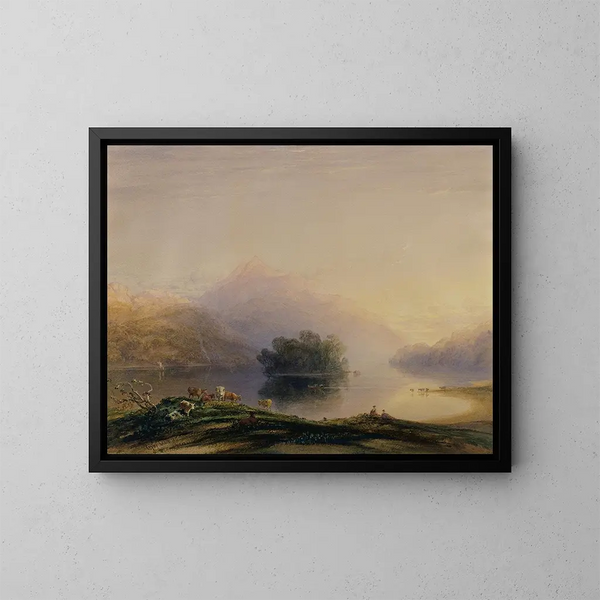 Loch Katrine - Copley Fielding — quadro incorniciato alla parete