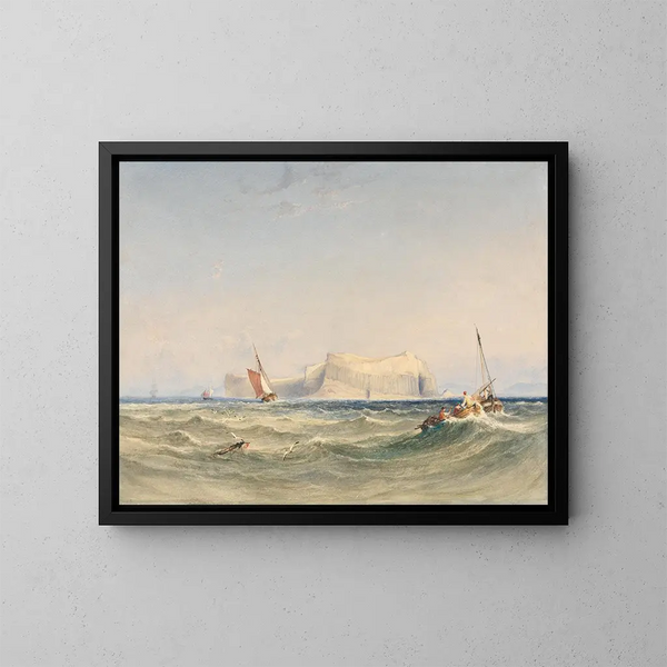 Imbarco per Staffa - Copley Fielding — quadro incorniciato alla parete