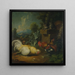 Galli e gatti - Jacob Samuel Beck — quadro incorniciato alla parete