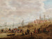 Un paesaggio costiero con molte figure - Cornelis Beelt — vista dell’opera