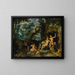 Venere e Adone che riposano in un vasto paesaggio con Cupido, cani da caccia e le loro prede - Cornelis Cornelisz van Haarlem — quadro incorniciato alla parete