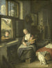 Una madre con i suoi figli - Cornelis Dusart — vista dell’opera