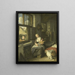 Una madre con i suoi figli - Cornelis Dusart — quadro incorniciato alla parete