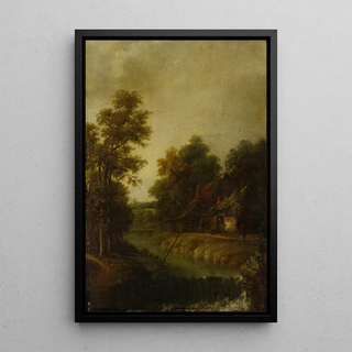 Cornelis Gerritsz Decker - Farms by a River with Rapids.webp