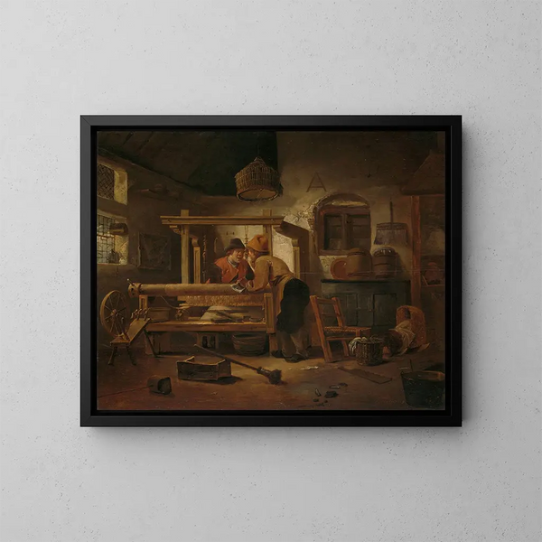 Atelier des tisserands - Cornelis Gerritsz Decker — quadro incorniciato alla parete