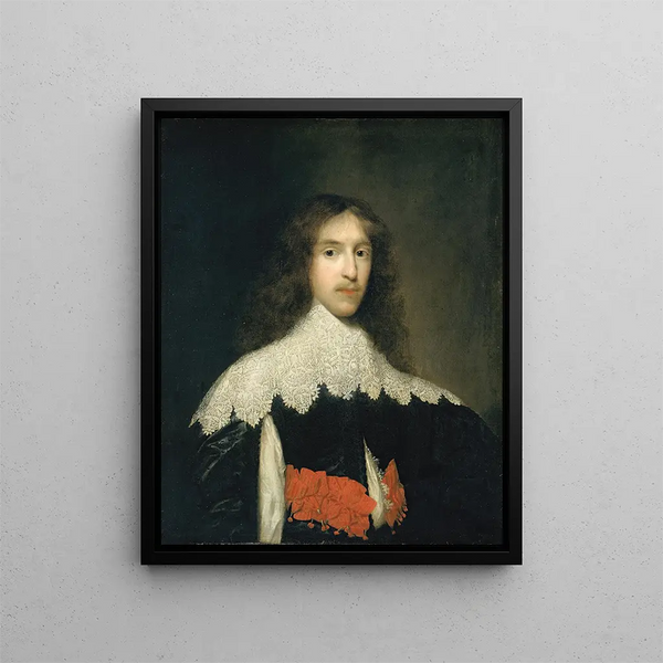 Ritratto di un gentiluomo - Cornelis Jonson van Ceulen — quadro incorniciato alla parete