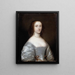 Ritratto di una dama in bianco - Cornelis Jonson van Ceulen — quadro incorniciato alla parete