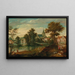 Paesaggio fluviale con due patriarchi vicino a una città - Cornelis Molenaer — quadro incorniciato alla parete
