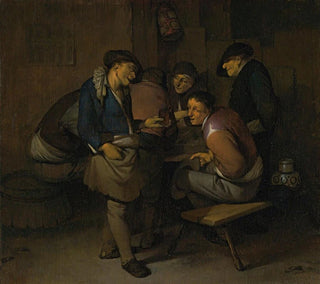 Cornelis Pietersz Bega - Six Peasants In An Interior.webp