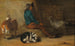 Un contadino che si riposa con un cane e capre nelle vicinanze - Cornelis Saftleven — vista dell’opera