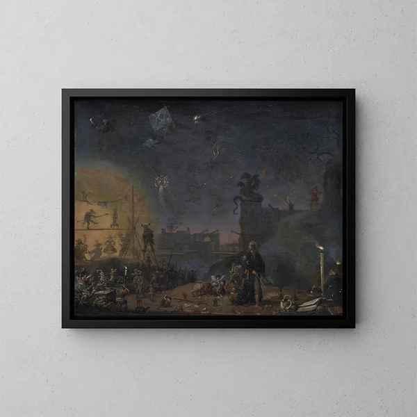 La Vision de l'Enfant du Dimanche - Cornelis Saftleven — quadro incorniciato alla parete