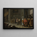 che insegue una mucca - Cornelis Saftleven — quadro incorniciato alla parete