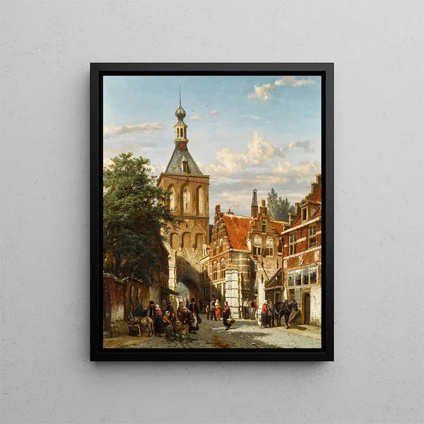 Le Binnenpoort Culemborg - Cornelis Springer — quadro incorniciato alla parete