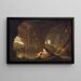 Ninfe che si bagnano in un paesaggio - Cornelis van Poelenburch — quadro incorniciato alla parete