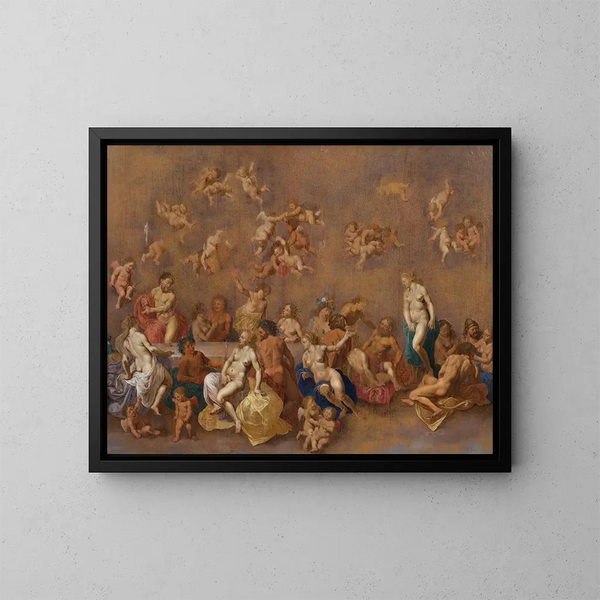 Fête des dieux - Cornelis van Poelenburch — quadro incorniciato alla parete