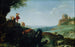 Paesaggio con la fuga in Egitto - Cornelis van Poelenburch — vista dell’opera