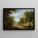 Paesaggio boscoso con personaggi - Cornelis van Poelenburch — quadro incorniciato alla parete