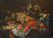Natura morta di frutta assortita in un cesto, un roemer e mele su una scatola portagioie blu - Cornelis de Bryer — vista dell’opera