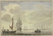 marino, a destra una barca con cinque figure - Cornelis de Grient — vista dell’opera