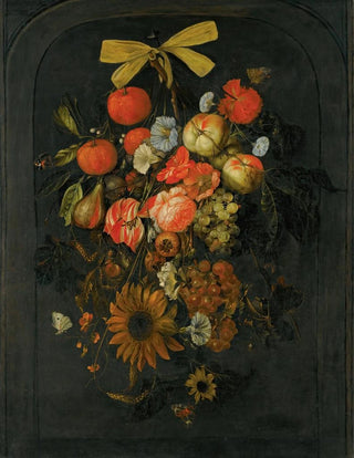 Cornelis de Heem - Festoon of flowers and fruit.webp
