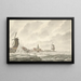 Vista del collasso del ghiaccio sopra e contro il parapetto dietro il Runmolen a Gorinchem il 20 febbraio 1799 - Cornelis de Jonker — quadro incorniciato alla parete