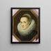 Ritratto di Margarita de Vos - Cornelis de Vos — quadro incorniciato alla parete