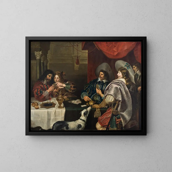 Le Jeu de cartes - Cornelis de Vos — quadro incorniciato alla parete