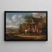 Cavalieri davanti a una taverna - Cornelis van Essen — quadro incorniciato alla parete