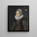 Ritratto di una nobile dama - Cornelis van der Voort — quadro incorniciato alla parete