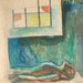 Corpo maschile sulla tavola autoptica - Edvard Munch — ambientato in un interno