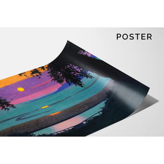 Coucher de soleil à Grasse de Félix Vallotton | Reproduction Tableau Décoration murale affiche copie