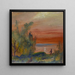 Tramonto con un uomo in piedi sulla riva - Louis Michel Eilshemius — quadro incorniciato alla parete