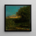 Tramonto e ombra di albero - Eduard Majsch — quadro incorniciato alla parete