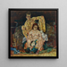 Coppia umana accovacciata, La Famiglia - Egon Schiele — quadro incorniciato alla parete