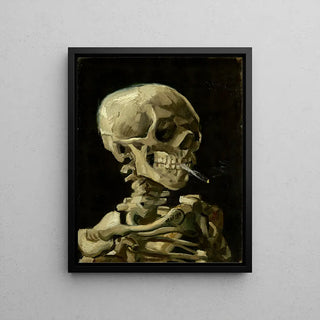 Teschio di scheletro che fuma una sigaretta - Vincent Van Gogh | Stampa d'arte Quadro Decorazione murale poster copia