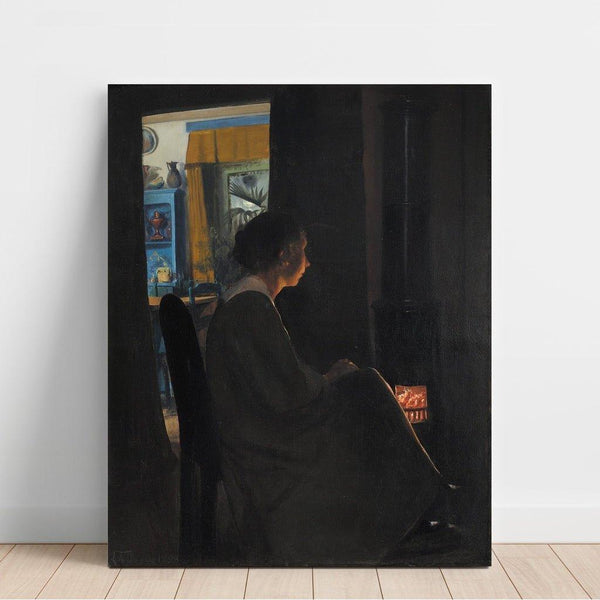 Riproduzione del dipinto Crepuscolo. La donna dell'artista - Laurits Andersen Ring