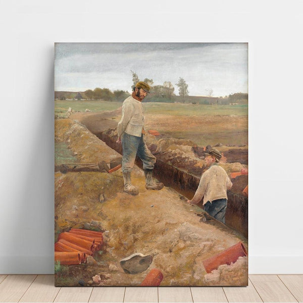 Riproduzione del dipinto Creuseurs de drains - Laurits Andersen Ring