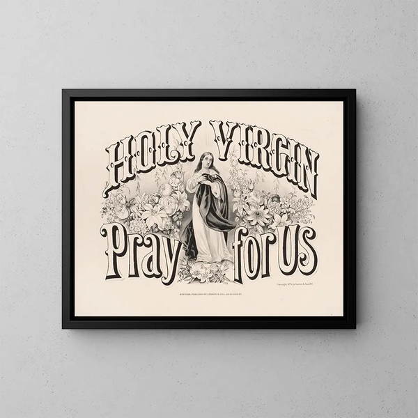 Santa Vergine, prega per noi - Currier & Ives — quadro incorniciato alla parete