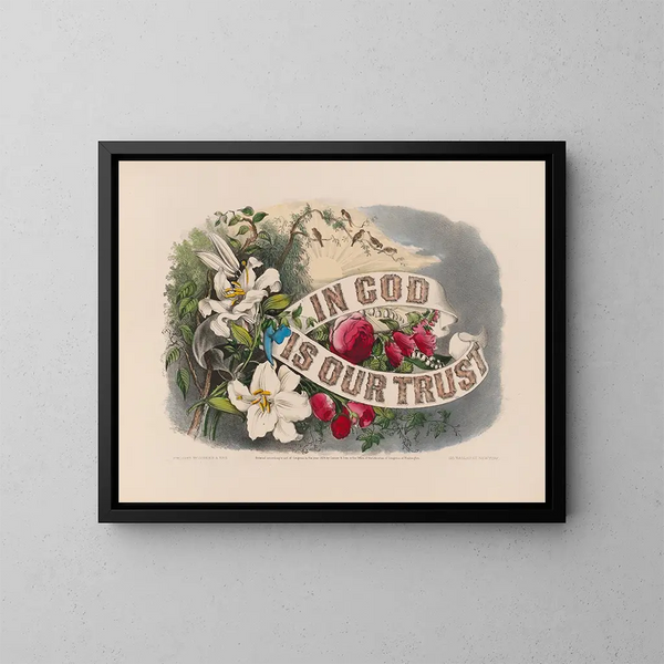 In Dio confidiamo - Currier & Ives — quadro incorniciato alla parete