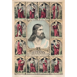Currier Ives - Jesus and the twelve apostles.webp