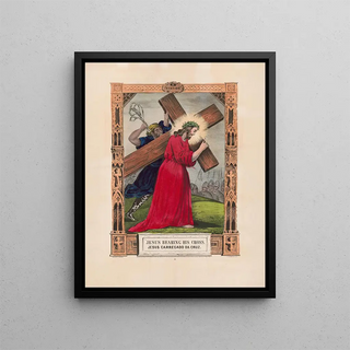 Currier Ives - Jesus bearing his cross.webp