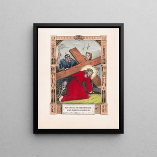Currier Ives - Jesus falls for the first time.webp