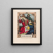 Gesù imprime il suo volto su un panno - Currier & Ives — quadro incorniciato alla parete