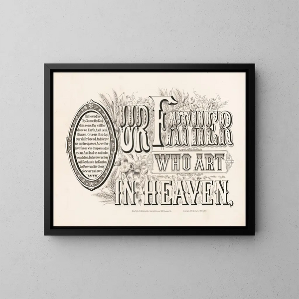 Notre Père qui es aux cieux - Currier & Ives — quadro incorniciato alla parete